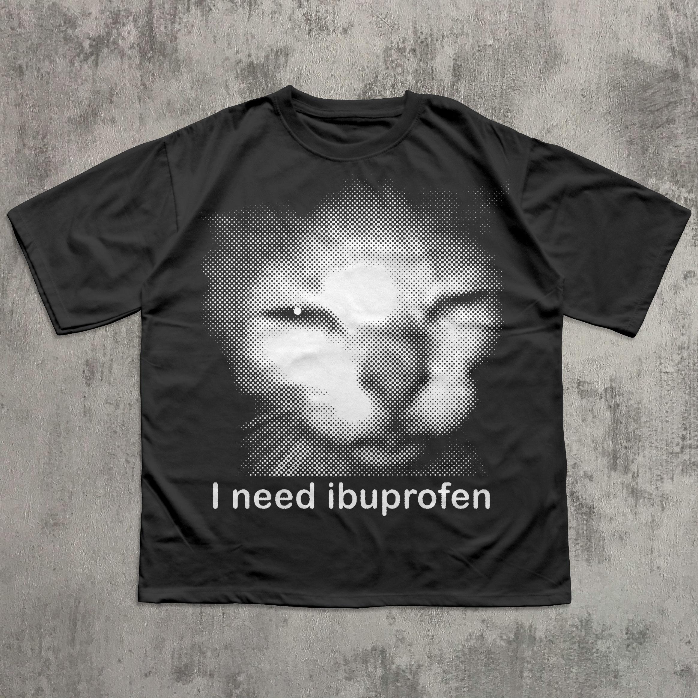 I need Ibuprofen Funny Vintage Graphic Cat T-shirt, Comfort Colors Shirt, Silly Kitten Tshirt, Meme Shirts, Ironic Tees, Gift for Her Him 4362939843