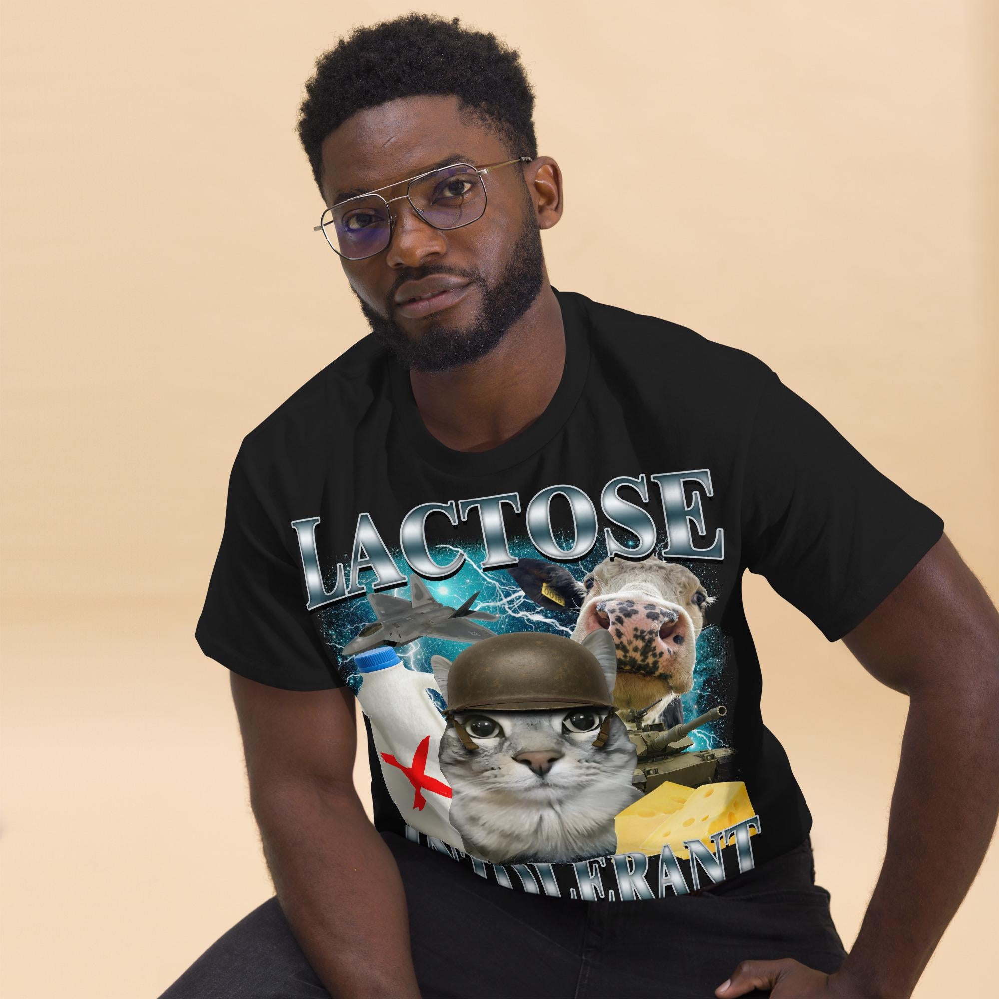 Lactose Intolerant Funny Cat Meme T-shirt, Comfort Colors Shirt, Stupid Gifts, Silly Cats Tee, Weird Tshirt, Cringey Tees, Unhinged Clothes 4332329966