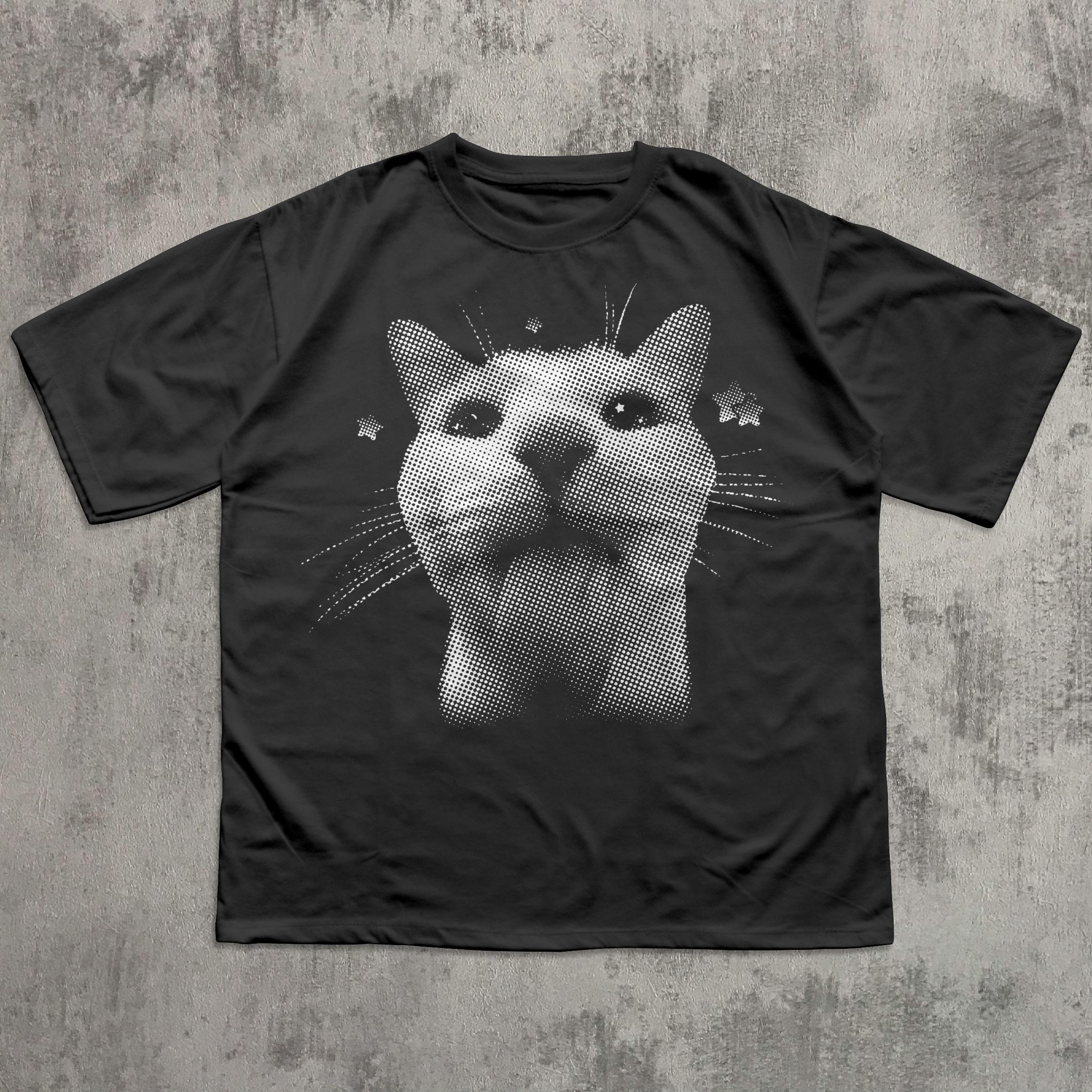 Y2k Retro Freaky Cat T-shirt, Vintage Graphic Tee, Silly Cats Shirt, Comfort Colors, Gag Gifts, Trendy Tees, 2000s Tshirt, 90s Clothes 4314532952