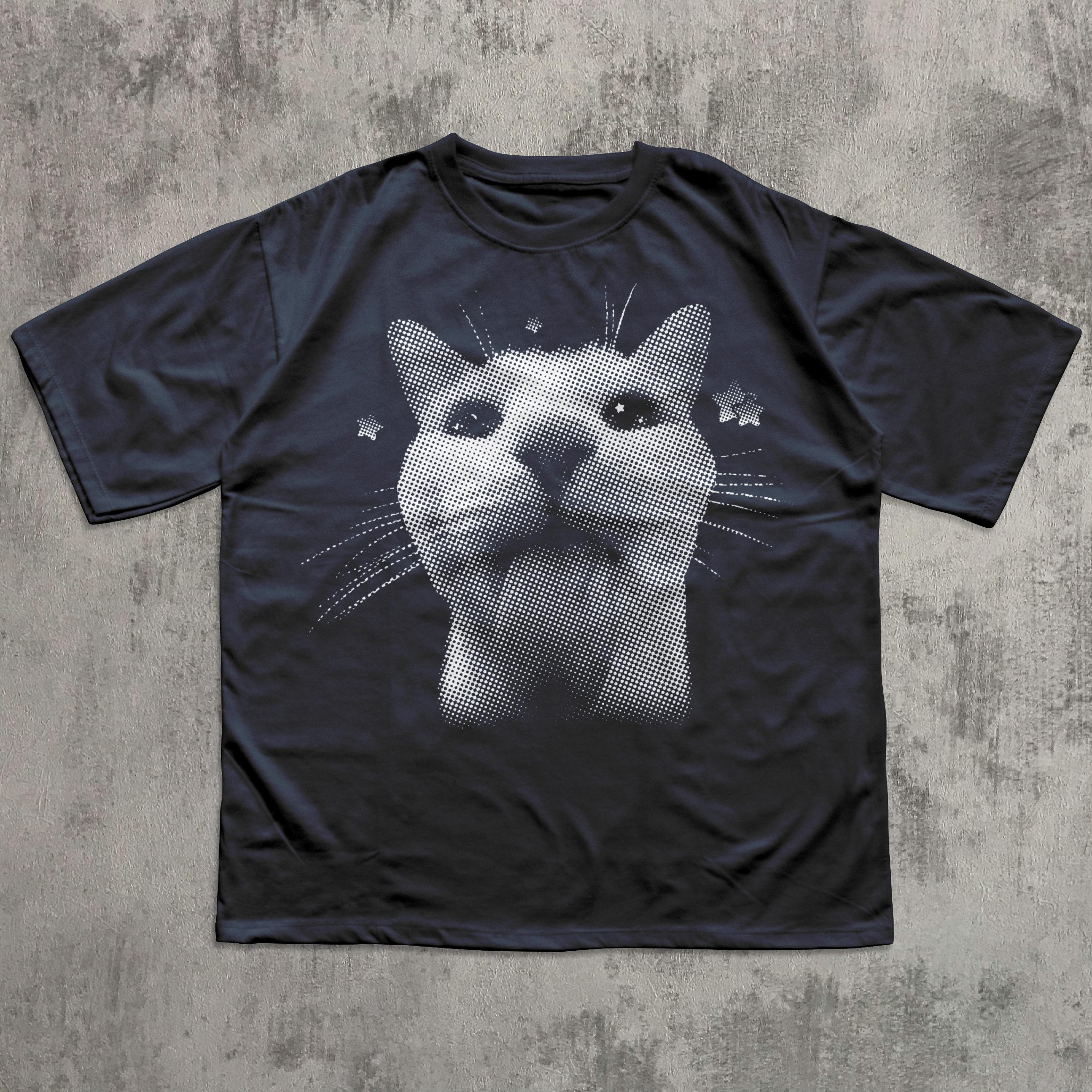Y2k Retro Freaky Cat T-shirt, Vintage Graphic Tee, Silly Cats Shirt, Comfort Colors, Gag Gifts, Trendy Tees, 2000s Tshirt, 90s Clothes 4314532952