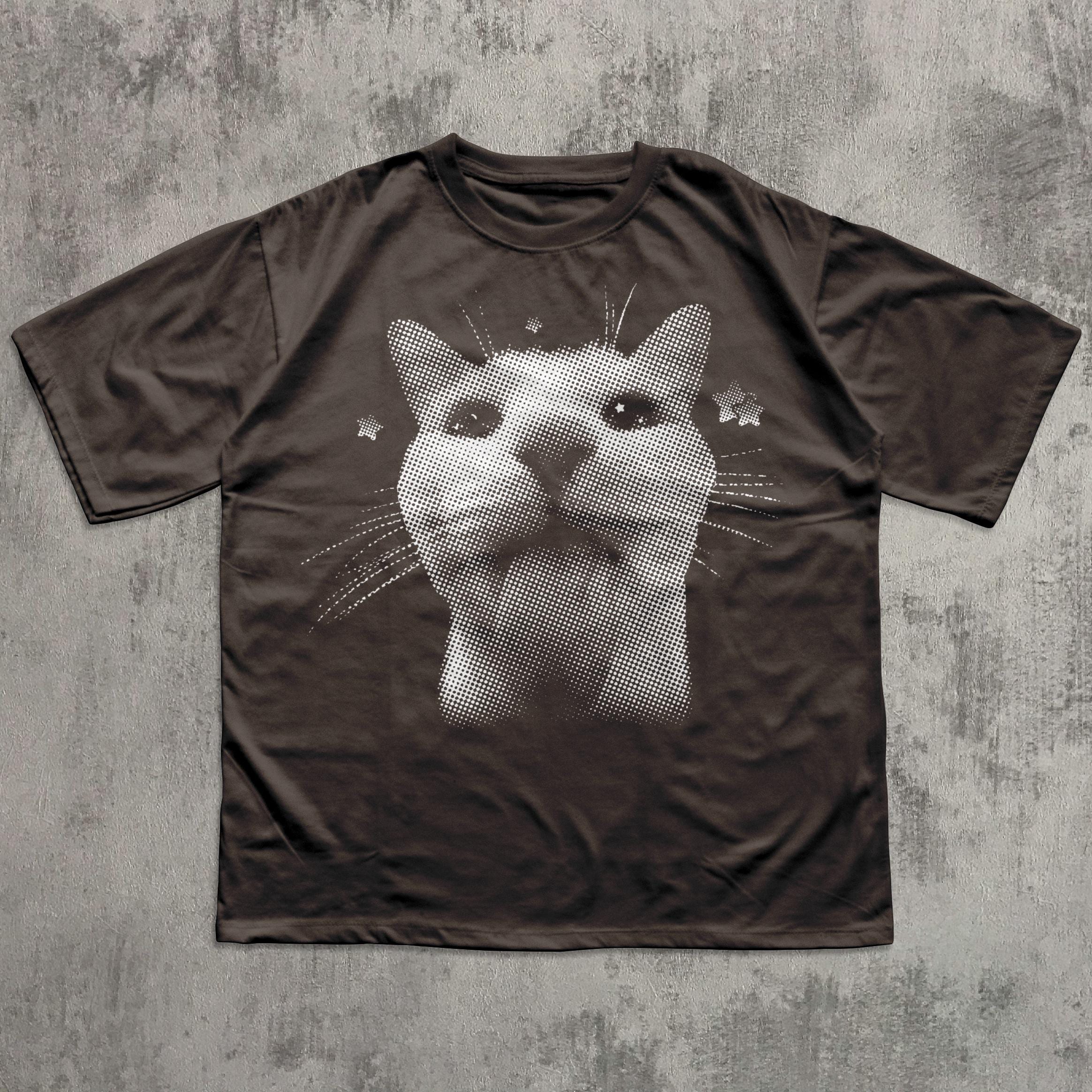 Y2k Retro Freaky Cat T-shirt, Vintage Graphic Tee, Silly Cats Shirt, Comfort Colors, Gag Gifts, Trendy Tees, 2000s Tshirt, 90s Clothes 4314532952