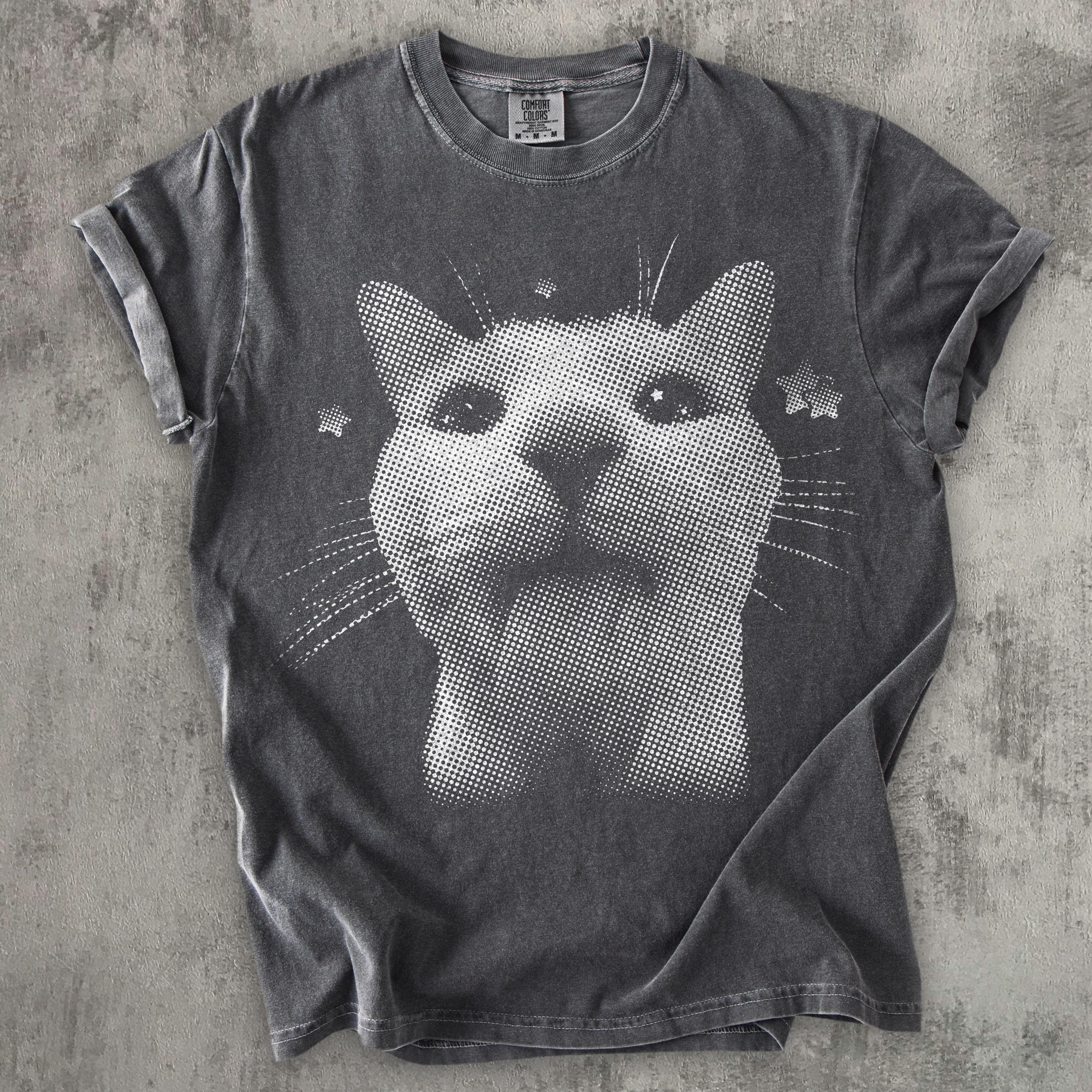 Y2k Retro Freaky Cat T-shirt, Vintage Graphic Tee, Silly Cats Shirt, Comfort Colors, Gag Gifts, Trendy Tees, 2000s Tshirt, 90s Clothes 4314532952
